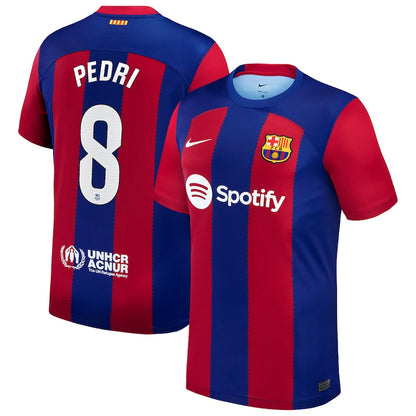 Pedri Barcelona Nike 2023/24 Home Jersey - Royal