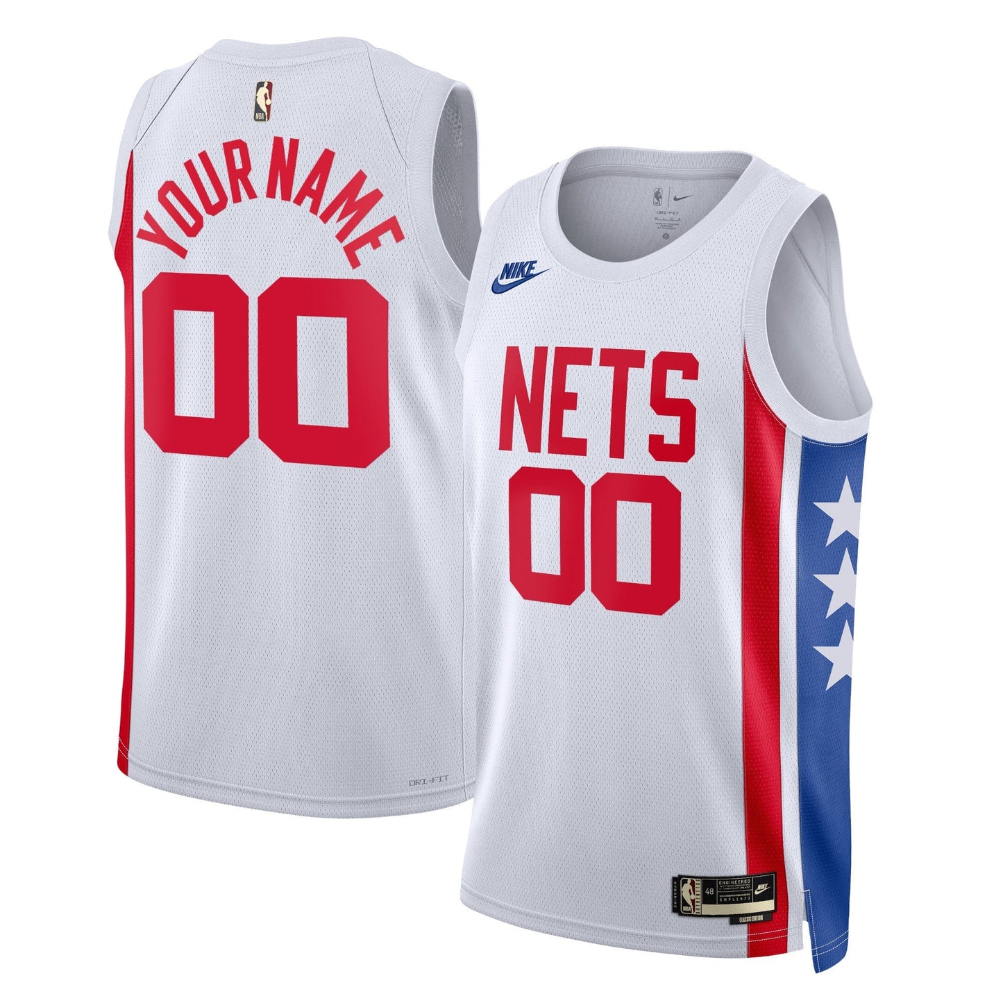 Brooklyn Nets Nike Unisex 2022/23 Custom Swingman Jersey - Classic Edition - White