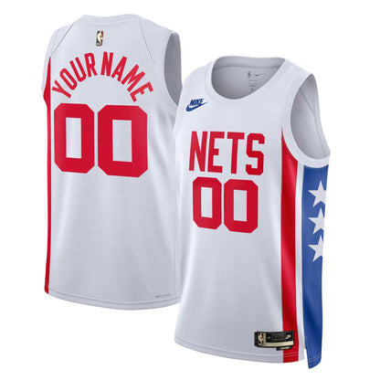 Brooklyn Nets Nike Unisex 2022/23 Custom Swingman Jersey - Classic Edition - White