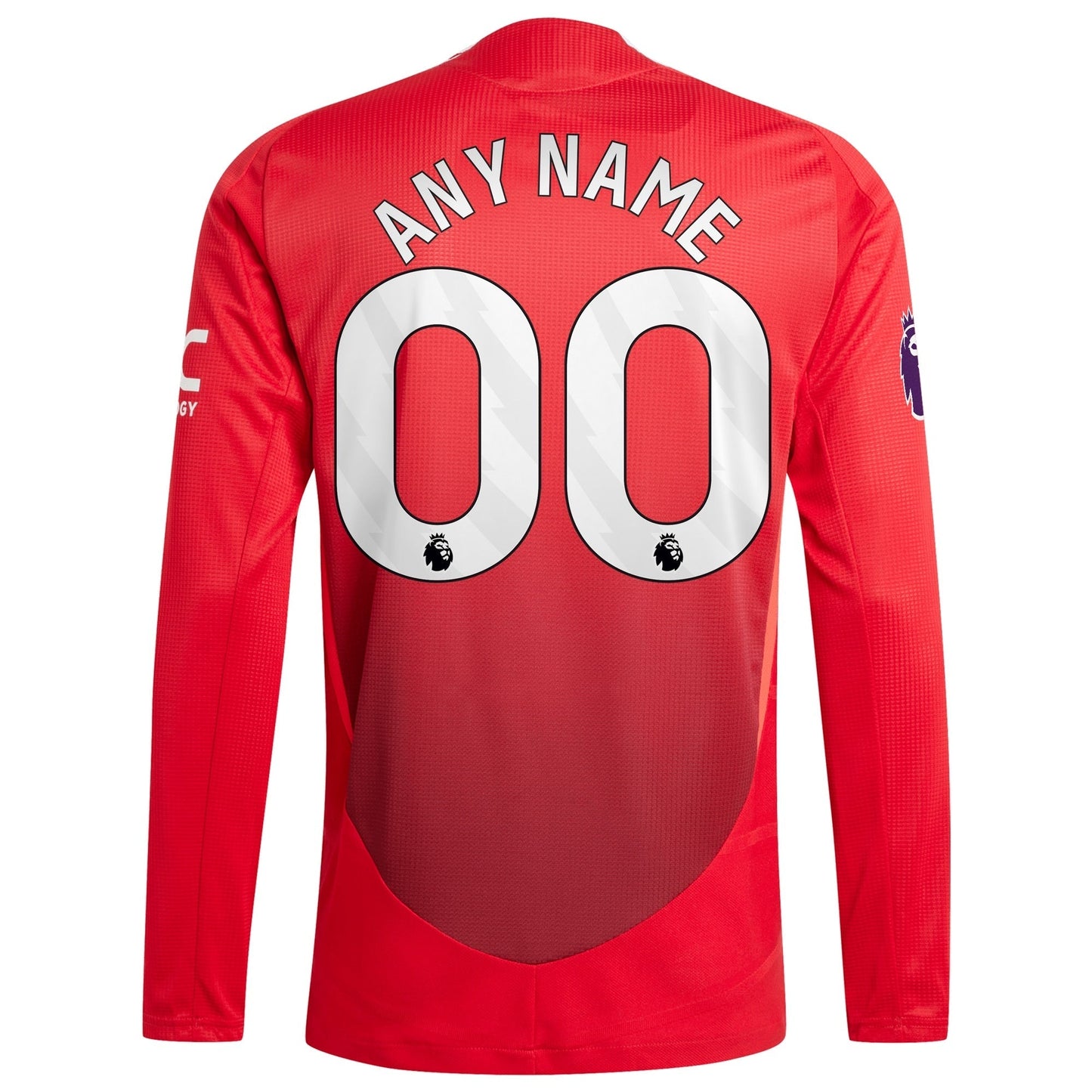 Manchester United adidas 2024/25 Home Custom Long Sleeve Jersey - Red