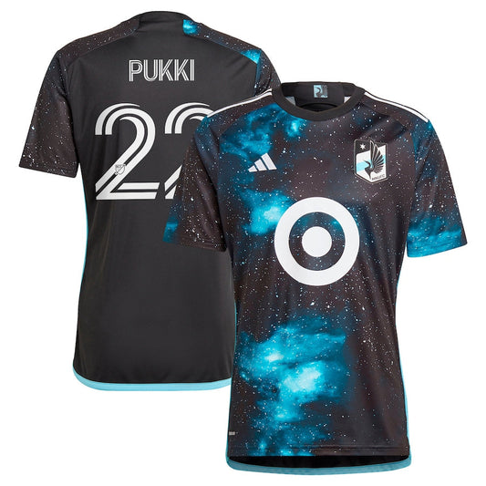 Teemu Pukki Minnesota United FC adidas 2024 Starry Night  Player Jersey - Black