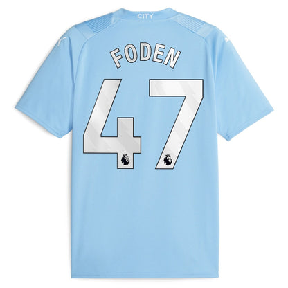 Phil Foden Manchester City Puma 2023/24 Home Player Jersey - Sky Blue