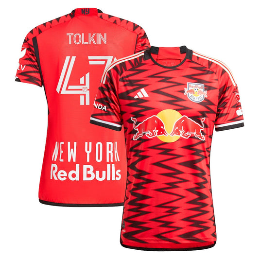 John Tolkin New York Red Bulls adidas 2024 Legacy Authentic Player Jersey – Red