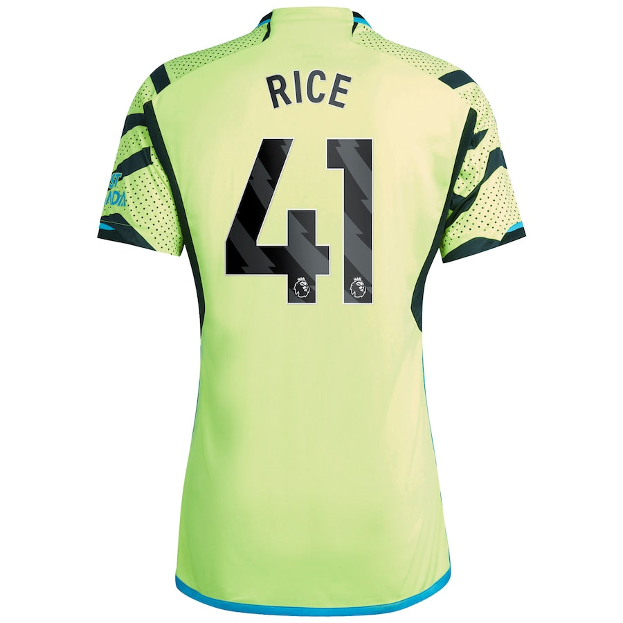 Declan Rice Arsenal adidas 2023/24 Away  Player Jersey - Yellow