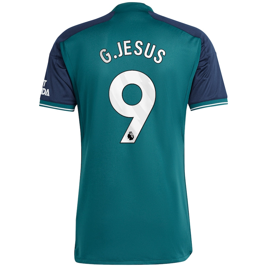 Gabriel Jesus Arsenal adidas 2023/24 Third Player Jersey - Green