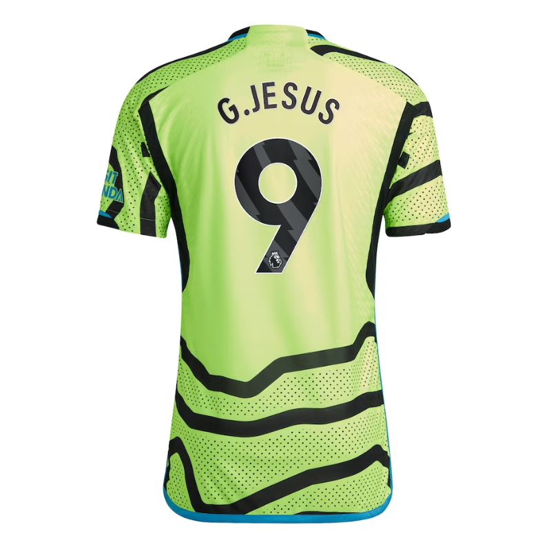 Arsenal Away Shirt 2023-24 with G.Jesus 9 printing Jersey - Yellow