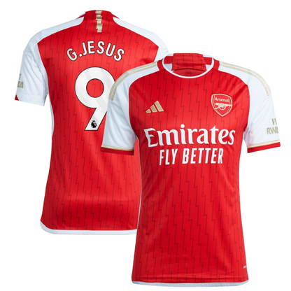 Arsenal Team 2023-24 with Jersey G.Jesus 9 printing - red