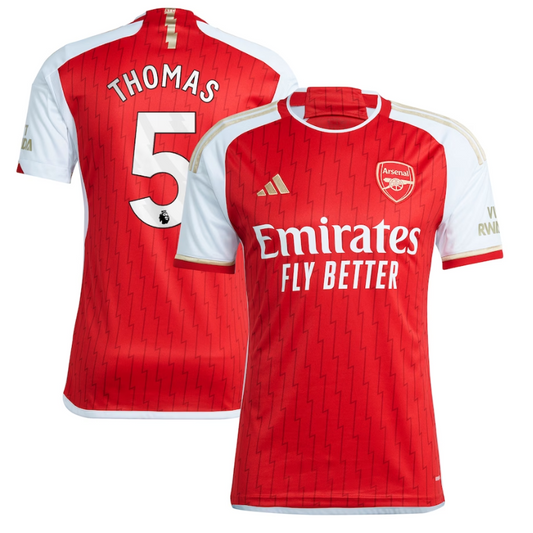 Arsenal Team 2023-24 with Thomas 5 printing Jersey - Red