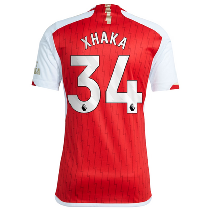 Arsenal Team 2023-24 with Xhaka 34 printing Jersey - Red