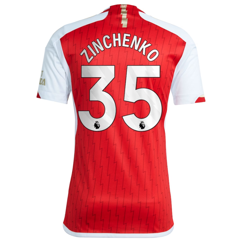 Arsenal Team 2023-24 with Zinchenko 35 printing Jersey - Red