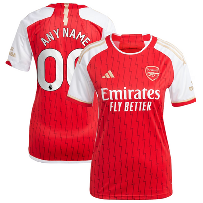 Arsenal Team Women's 2023/24 Home Custom Jersey - Red