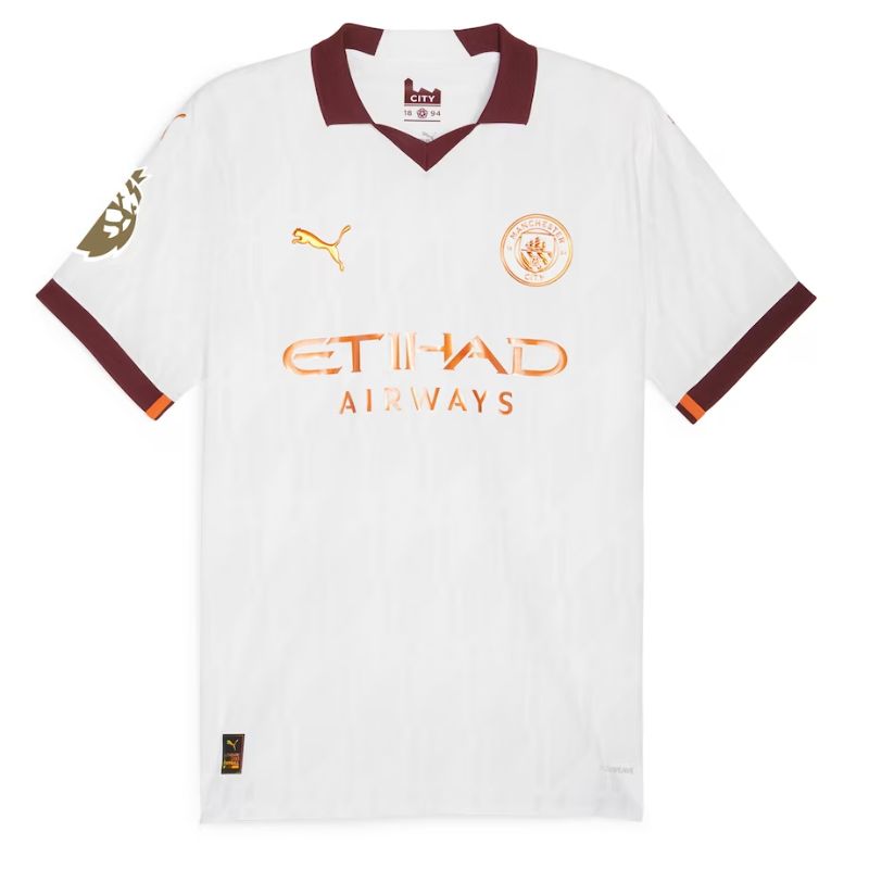 Manchester City Away Shirt 2023-24 with Foden 47 printing Jersey - White