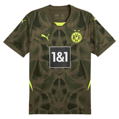 Borussia Dortmund Puma 2024/25 Short Sleeve Goalkeeper Custom Jersey - Olive