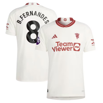 Bruno Fernandes Manchester United 2023/24 Third Player Jersey - White