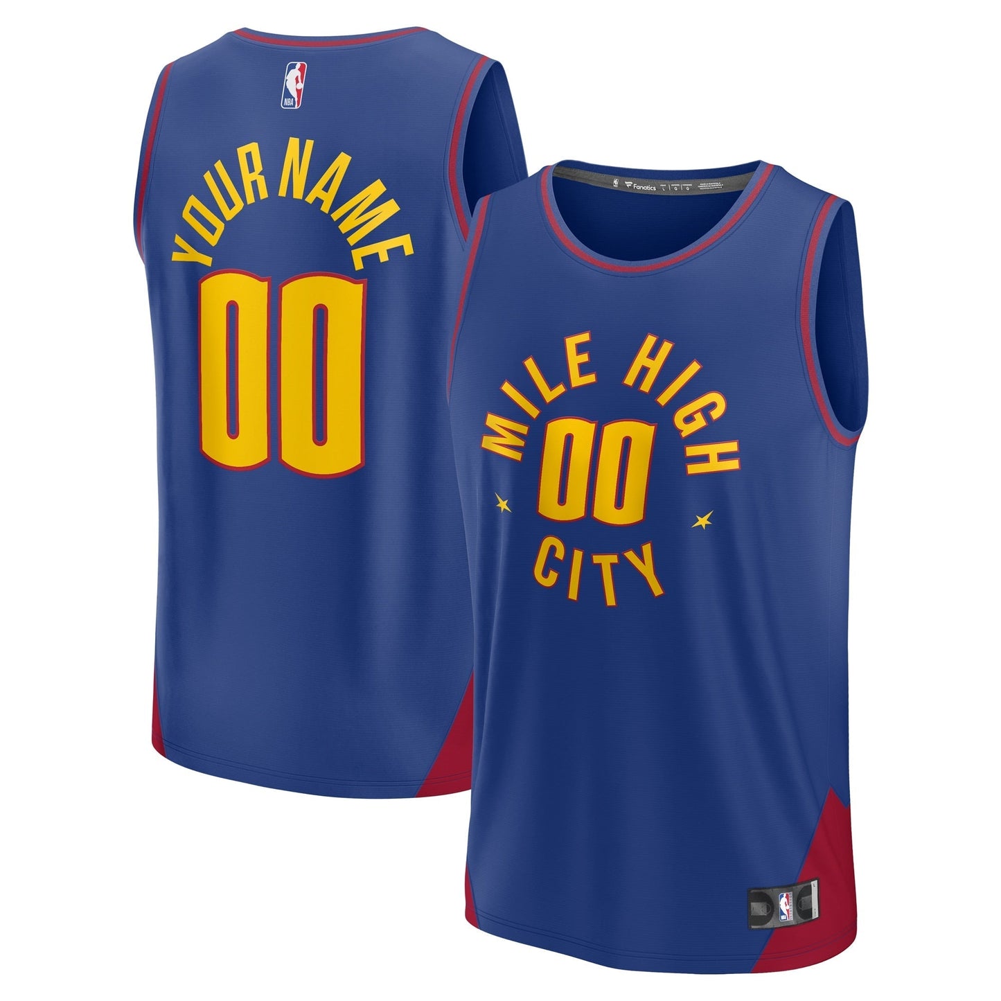 Denver Nuggets Fanatics 2022/23 Fast Break Custom Jersey - Blue - Statement Edition