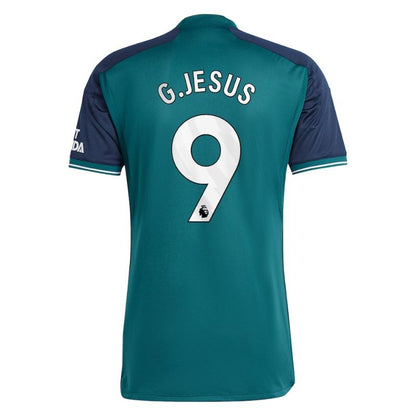 Gabriel Jesus Arsenal 2023/24 Third Player Jersey - Green