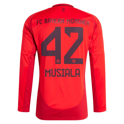 Jamal Musiala Bayern Munich adidas 2024/25 Home Long Sleeve Player Jersey - Red