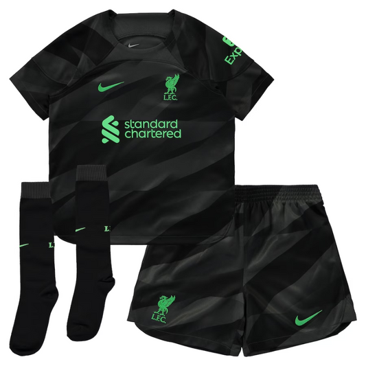 Liverpool Goalkeeper Stadium Kit 2023-24 - Little Kids Jersey - Black