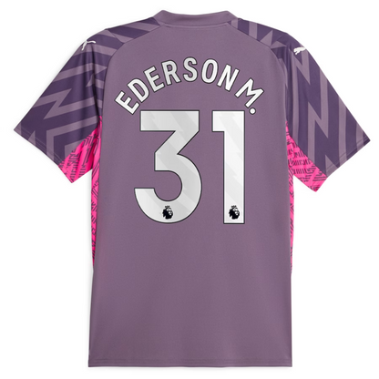 Manchester City Goalkeeper Shirt 2023-24 with Ederson M. 31 printing - Purple