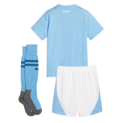 Manchester City Home Kids Puma 2023-24 Custom Jersey - Blue