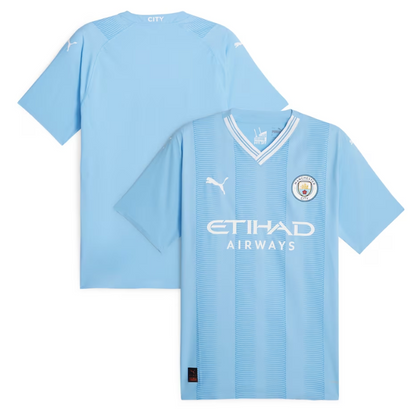 Manchester City Home Shirt 2023-24 Custom Jersey - Blue