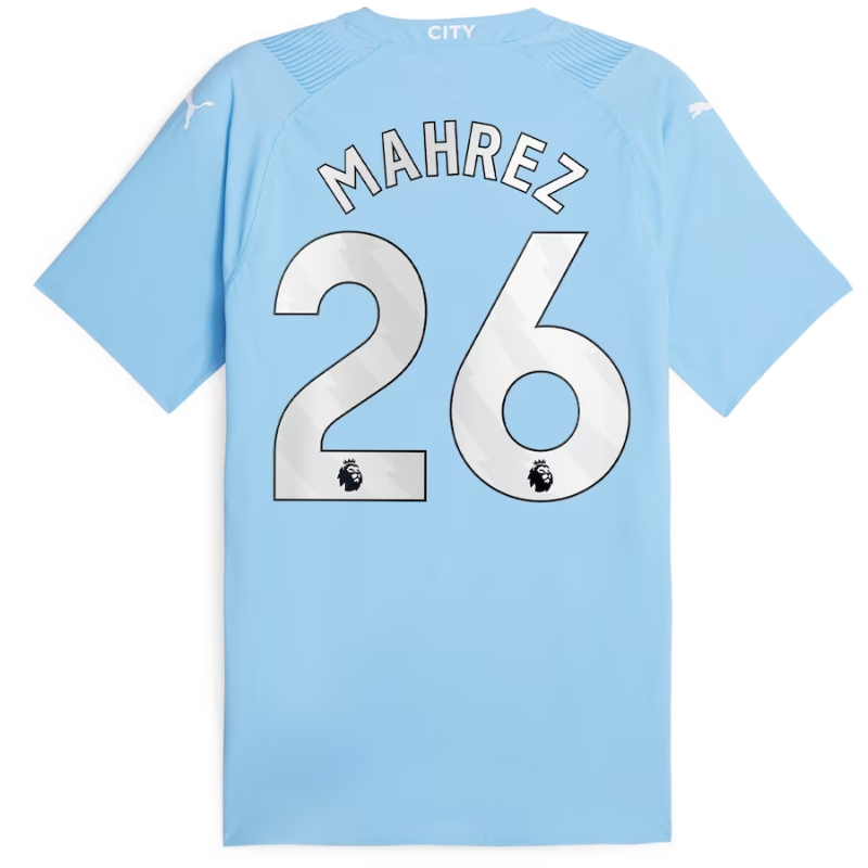 Manchester City Home Shirt 2023-24 with Mahrez 26 printing Jersey - Blue