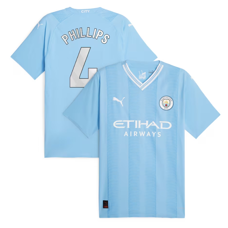 Manchester City Team 2023-24 with Jersey Phillips 4 printing - Sky Blue