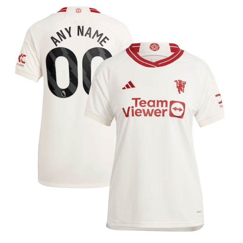 Manchester United 2023/24 Third Women's Custom Jersey - White