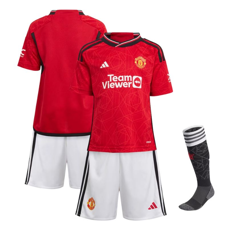 Manchester United Home Minikit 2023-24 Kids Custom Jersey - Red