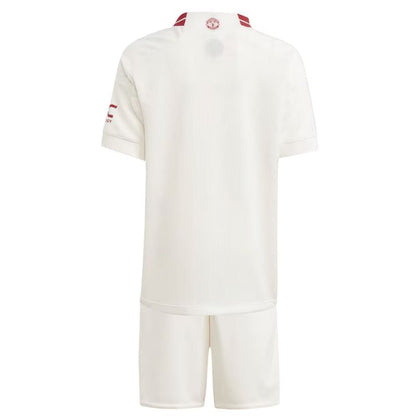 Manchester United Third Minikit 2023-24 Kids Custom Jersey - White