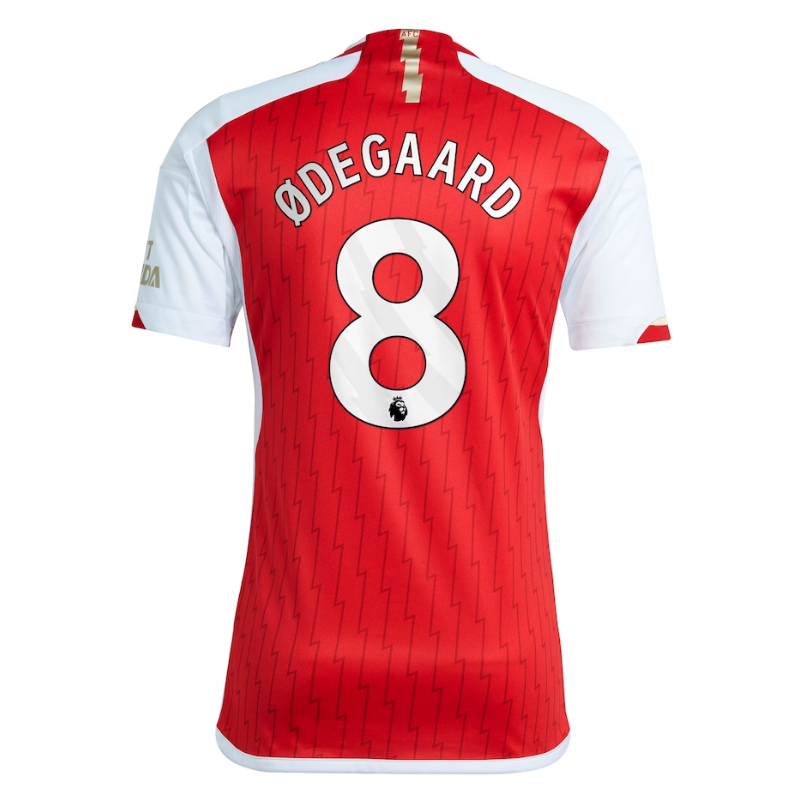 Martin Odegaard Arsenal Shirt 2023/24 Home Player Jersey - Red