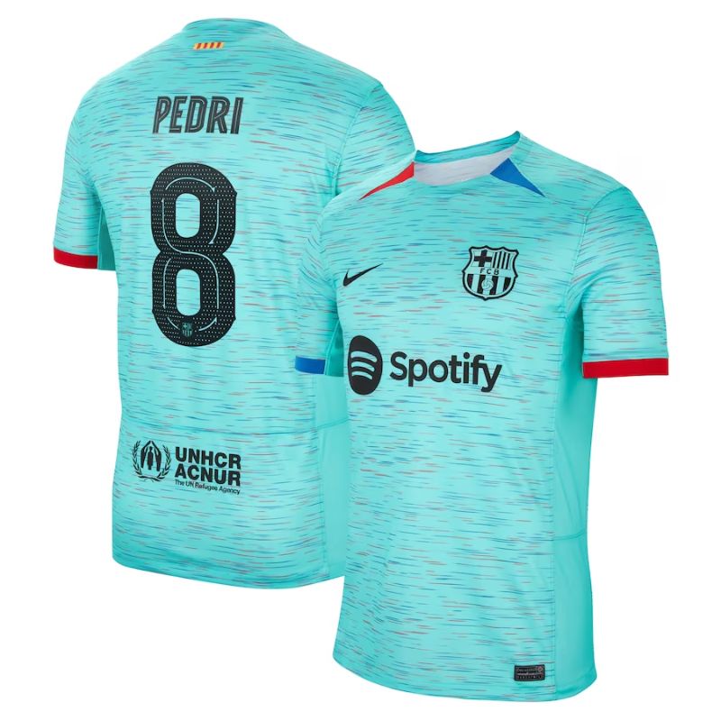 Pedri Barcelona 2023/24 Third Jersey - Aqua