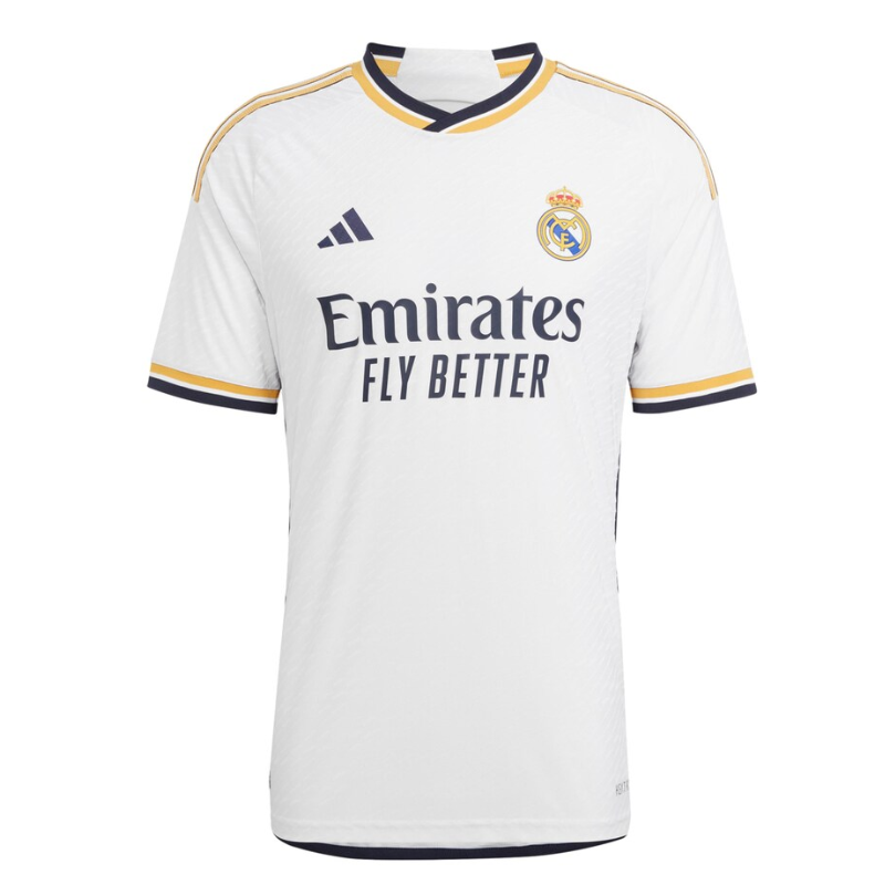 Real Madrid Home Shirt 2023-24 with Benzema 9 printing Player Jersey - White