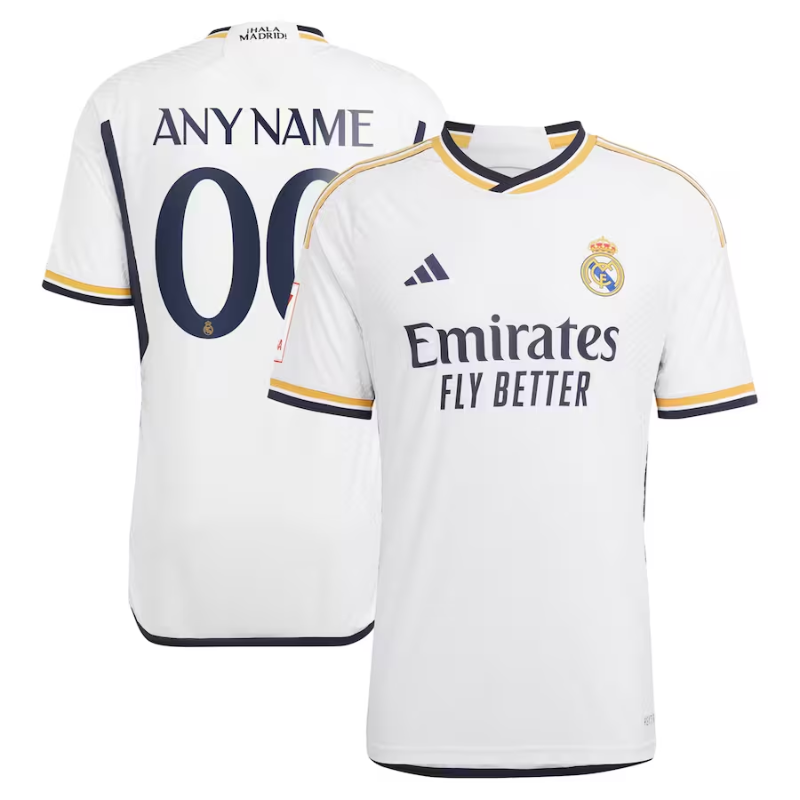 Real Madrid Adidas 2023/2024 Home Custom Jersey