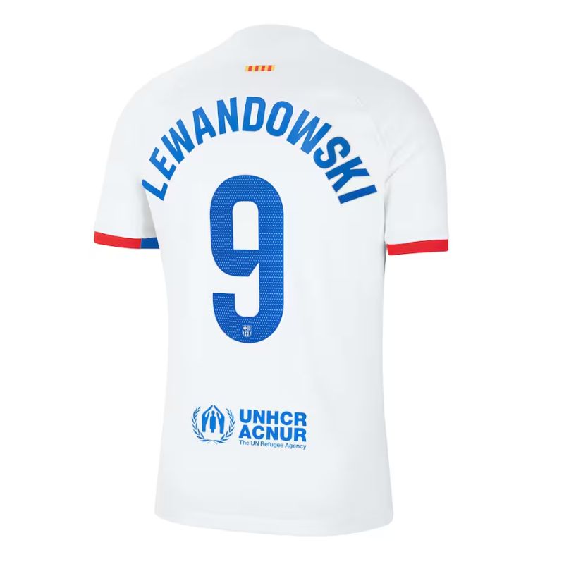 Robert Lewandowski Barcelona 2023/24 Away Jersey - White