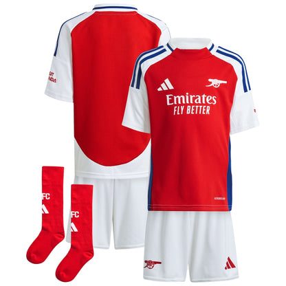 Arsenal adidas Home Minikit 2024-25 Kids Custom Jersey - Red