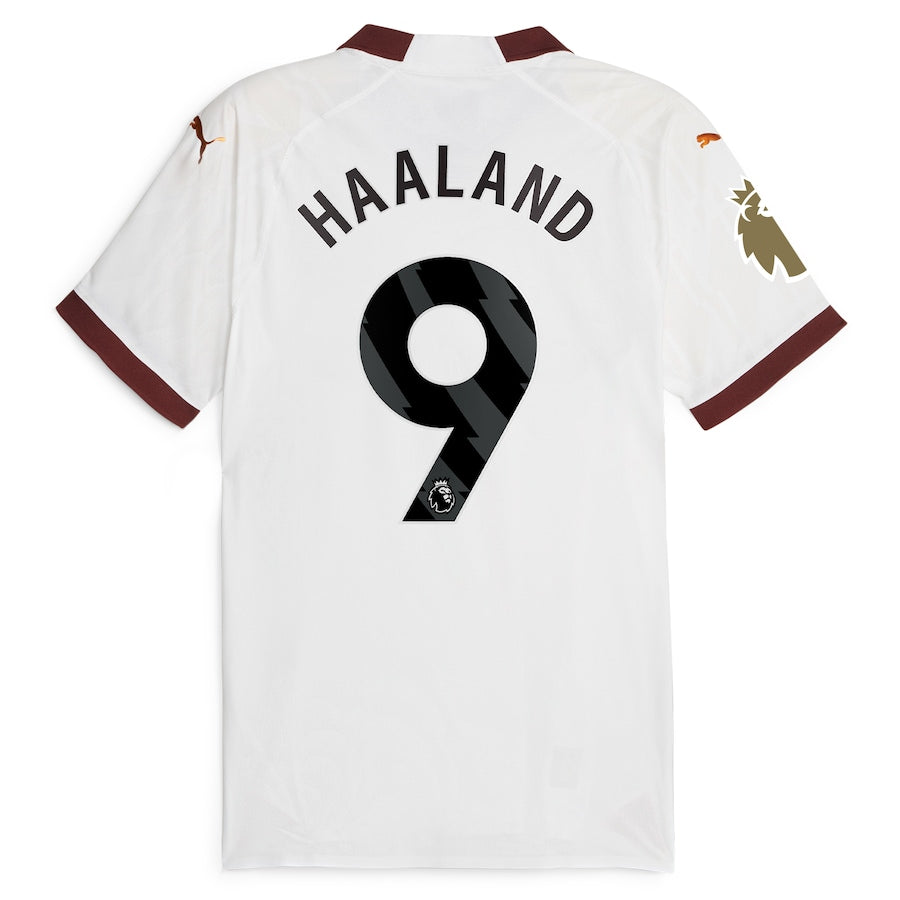 Erling Haaland Manchester City Puma 2023/24 Away Jersey - White