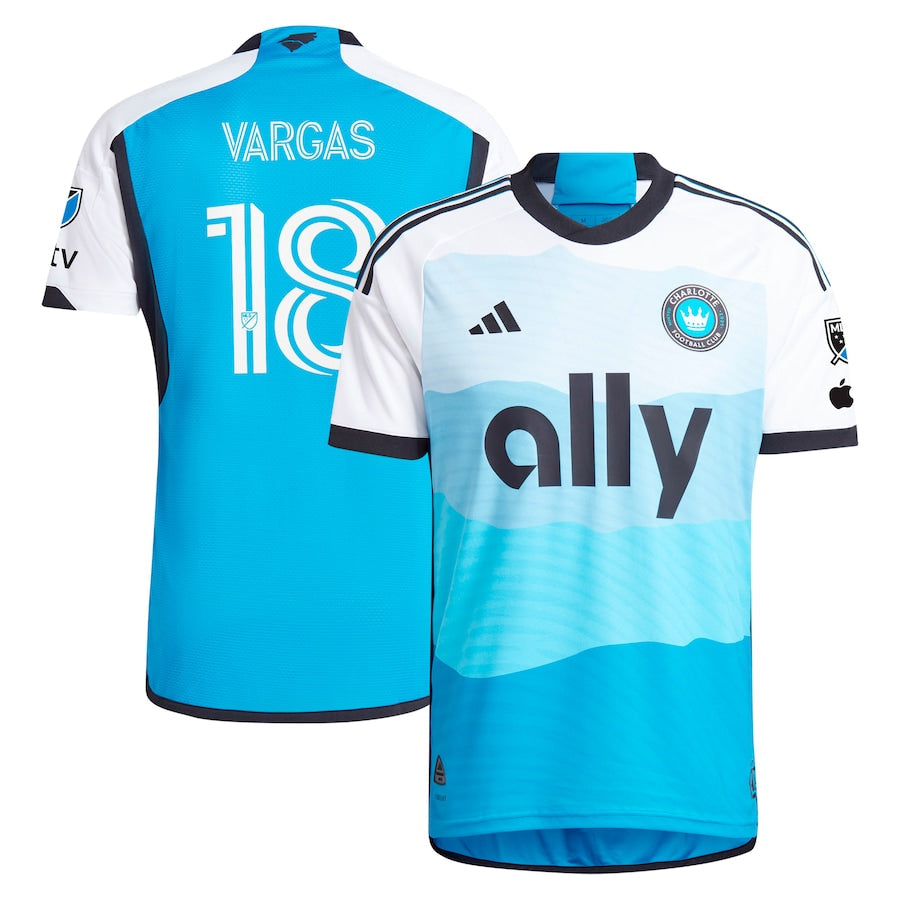 Kerwin Vargas Charlotte FC adidas 2024 The Carolina Kit: Explore Authentic Player Jersey - Blue