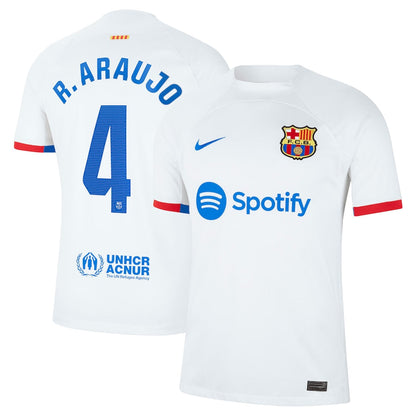 Ronald Araujo Barcelona Nike 2023/24 Away Jersey - White