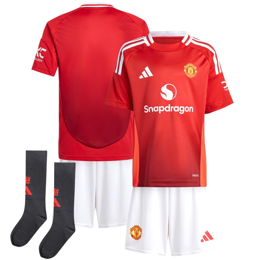 Manchester United adidas Home Minikit 2024-25 Jersey Kids - Red