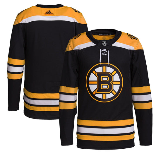 Boston Bruins adidas Home Primegreen Custom Jersey - Black