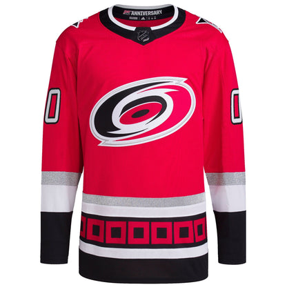 Carolina Hurricanes adidas 25th Anniversary Primegreen Custom Jersey - Red