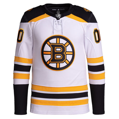 Boston Bruins adidas Away Primegreen Custom Jersey - White