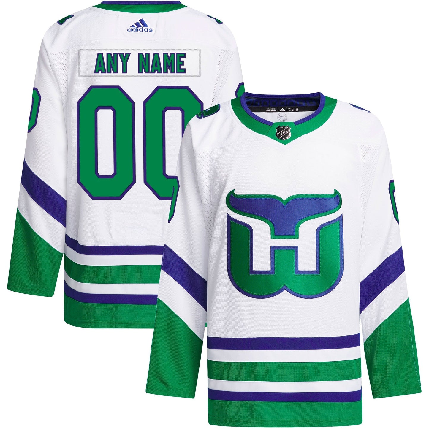 Carolina Hurricanes adidas Primegreen Custom Jersey - White