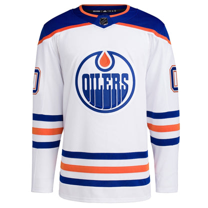 Edmonton Oilers adidas Away Primegreen Custom Jersey - White