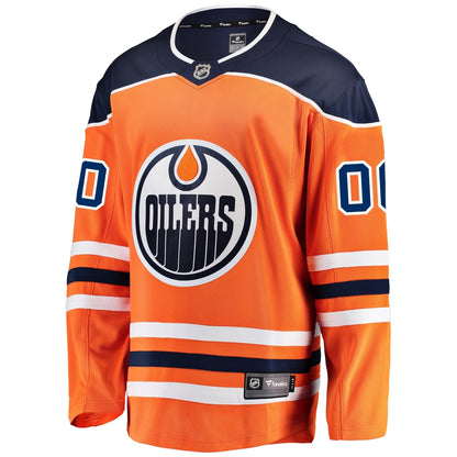 Edmonton Oilers Fanatics Home Breakaway Custom Jersey - Orange