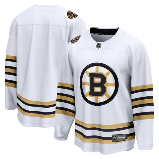 Fanatics White Boston Bruins 100th Anniversary Premier Breakaway Custom Jersey