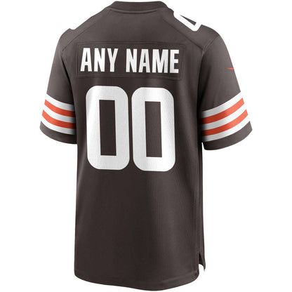 Nike Cleveland Browns Custom Game Jersey - Brown