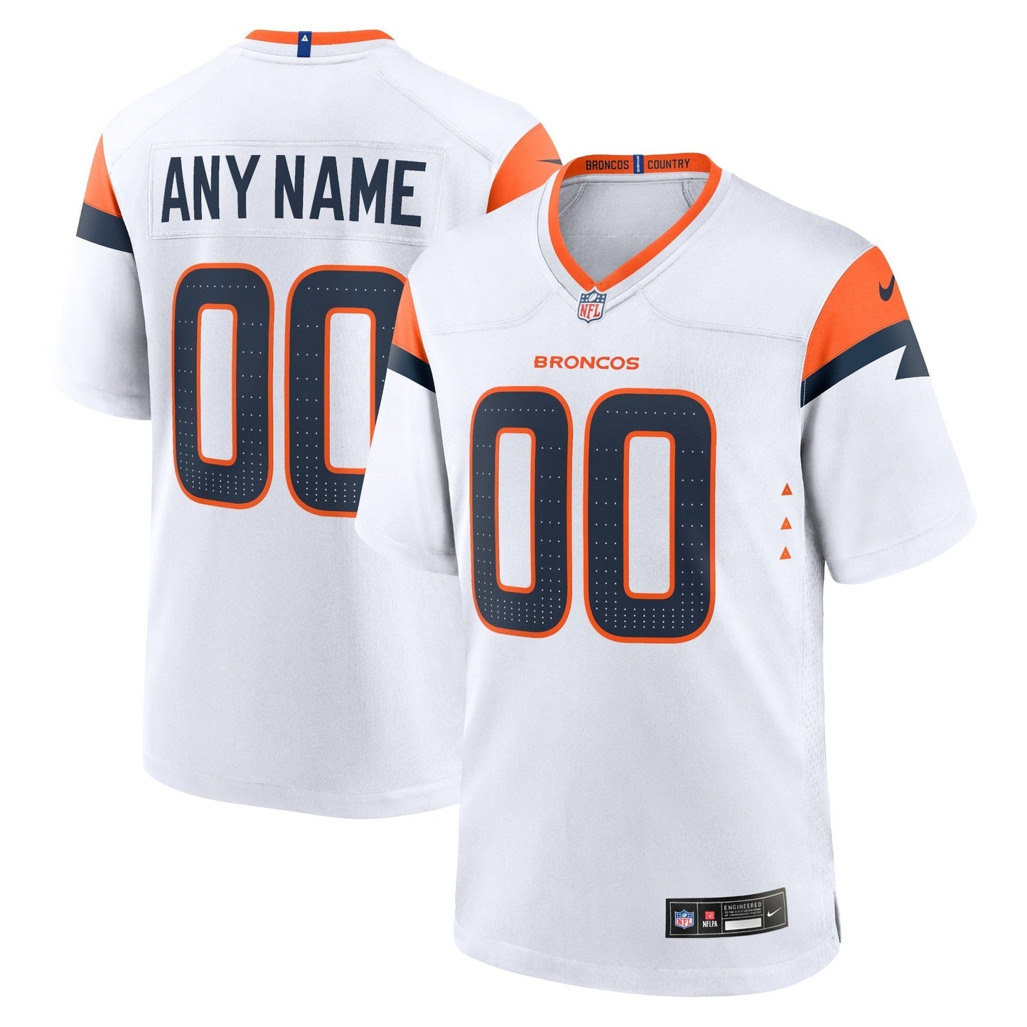 Denver Broncos Nike Custom Game Jersey - White