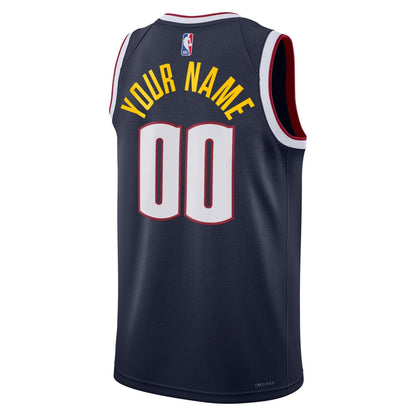 Denver Nuggets Nike Unisex Swingman Custom Jersey Navy - Icon Edition